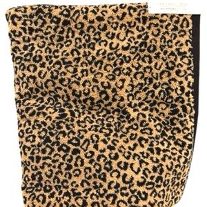 Rachel Zoe Animal Print Brown and Black Cotton Bath Towels Set of 2